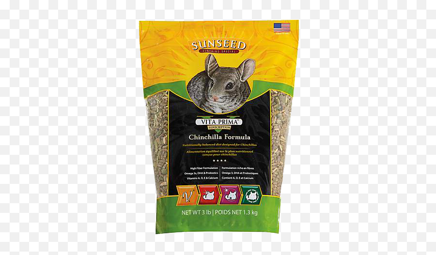 Sunseed Vita Prima Sunscription Chinchilla Formula - 3 Lb Rat Png,Chinchilla Png