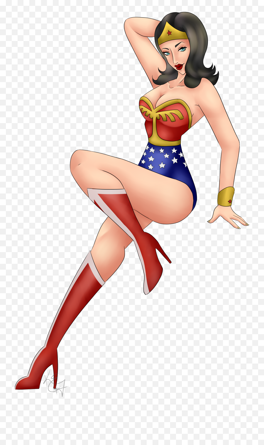 Pin Up Wonder Woman U2014 Weasyl - Wonder Woman Pin Up Png,Wonder Woman Png