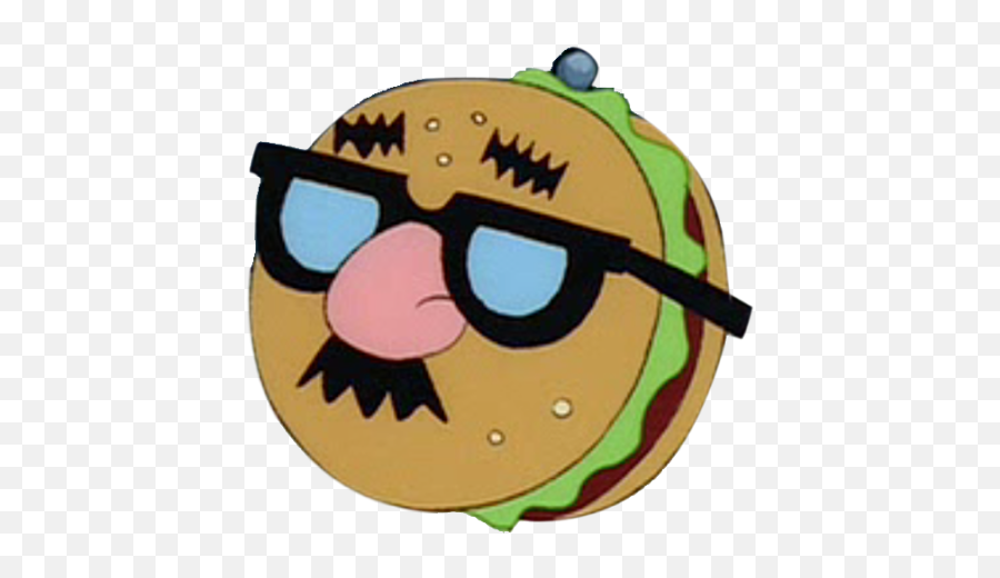 Spongebob Squarepants - Krabby Patty With Glasses Png,Krabby Patty Png