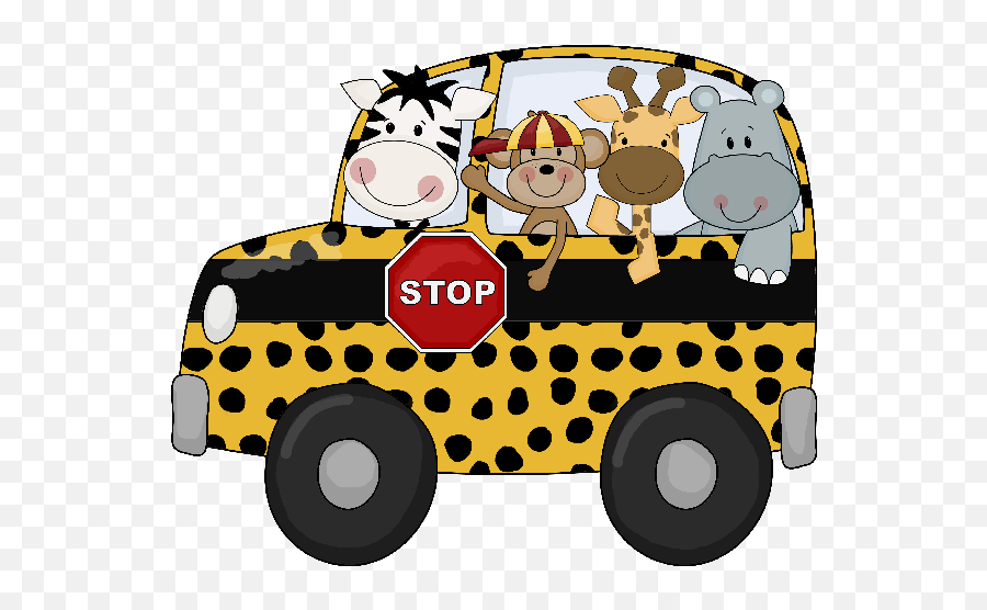 School Bus Clipart Png - School Bus School Bus Lion Clip Art Cartoon Bus With Animals,School Bus Clipart Png