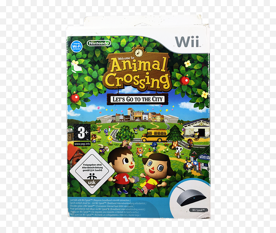 Details About Animal Crossing Letu0027s Go To The City Wii Nintendo - With Wii Speak Boxed Animal Crossing City Folk Wii Speak Png,Animal Crossing Png
