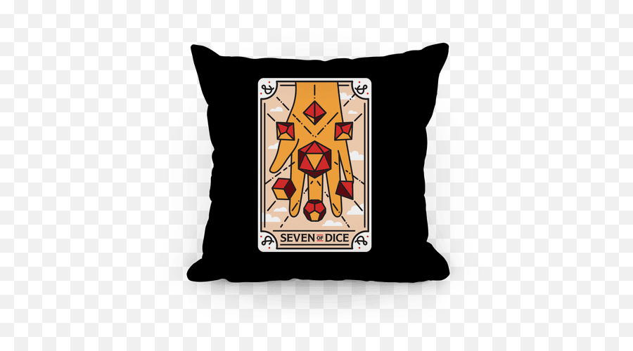 Seven Of Dice - Du0026d Tarot Pillows Lookhuman Raccoon Pillows Png,Dnd Dice Png