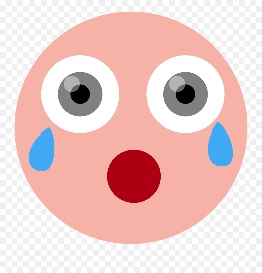 Crying Shocked Emoticon - Circle Png,Shocked Emoji Transparent