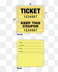 Yellow Raffle Tickets - Number Png,Raffle Ticket Png