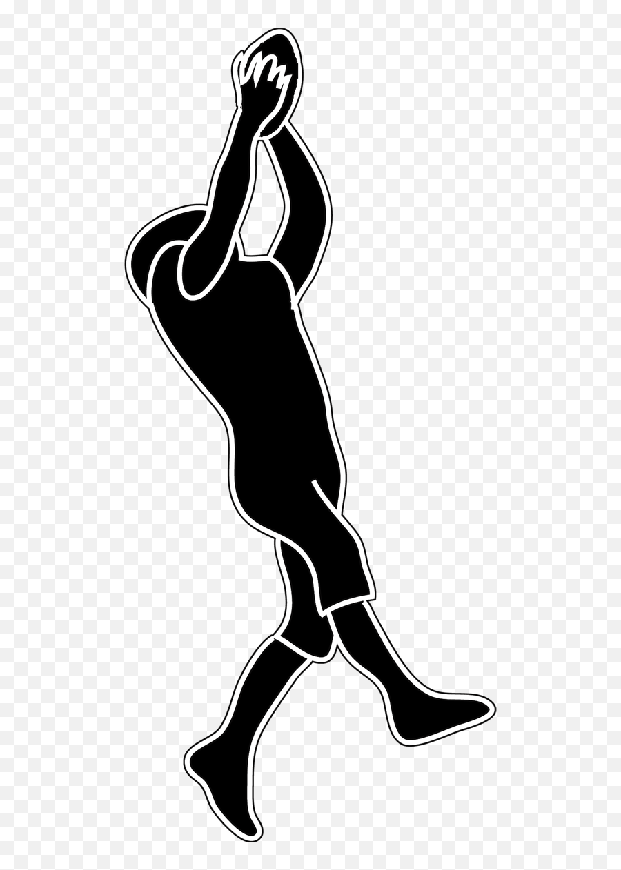 Silhouette Of Football - Catching Football Clipart Png,Football Silhouette Png