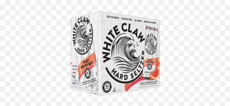 White Claw Hard Seltzer Grapefruit - Raspberry White Claw Pack Png,White Claw Logo Png