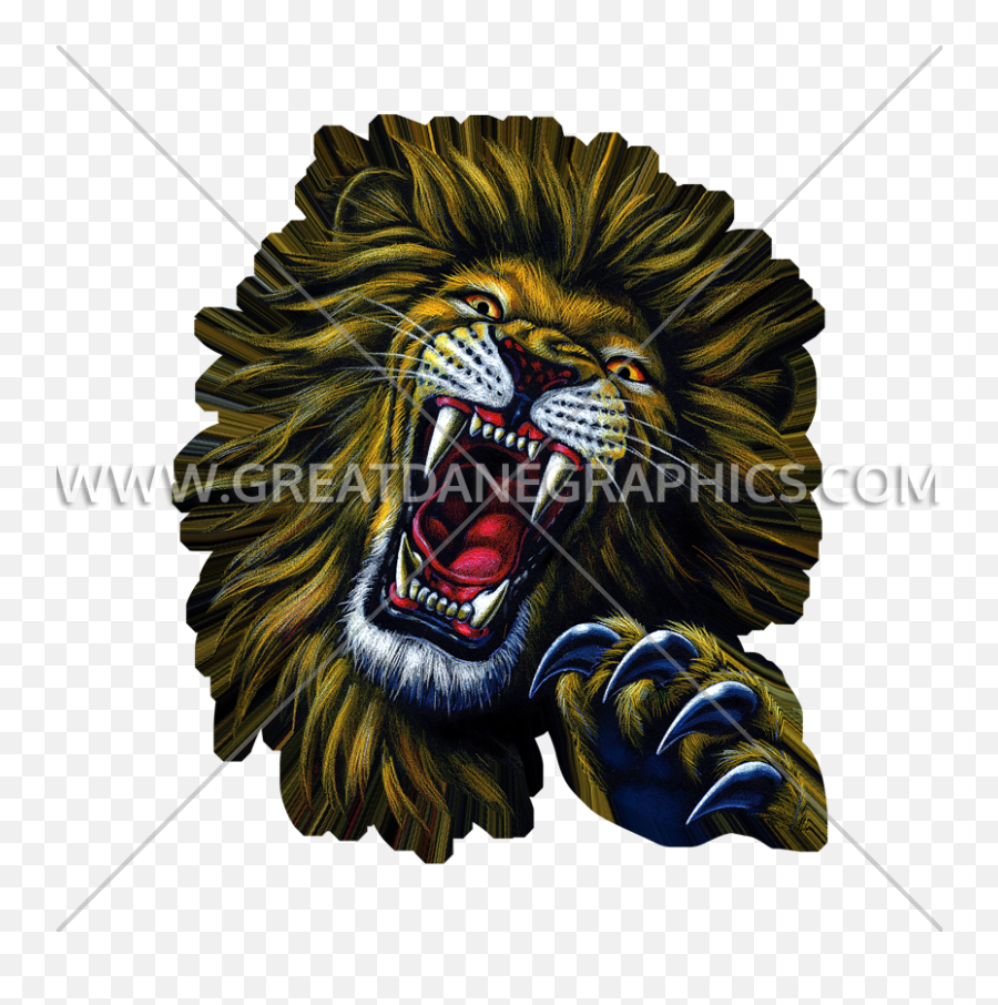 Lion Face Production Ready Artwork For T - Shirt Printing Png,Lion Face Png