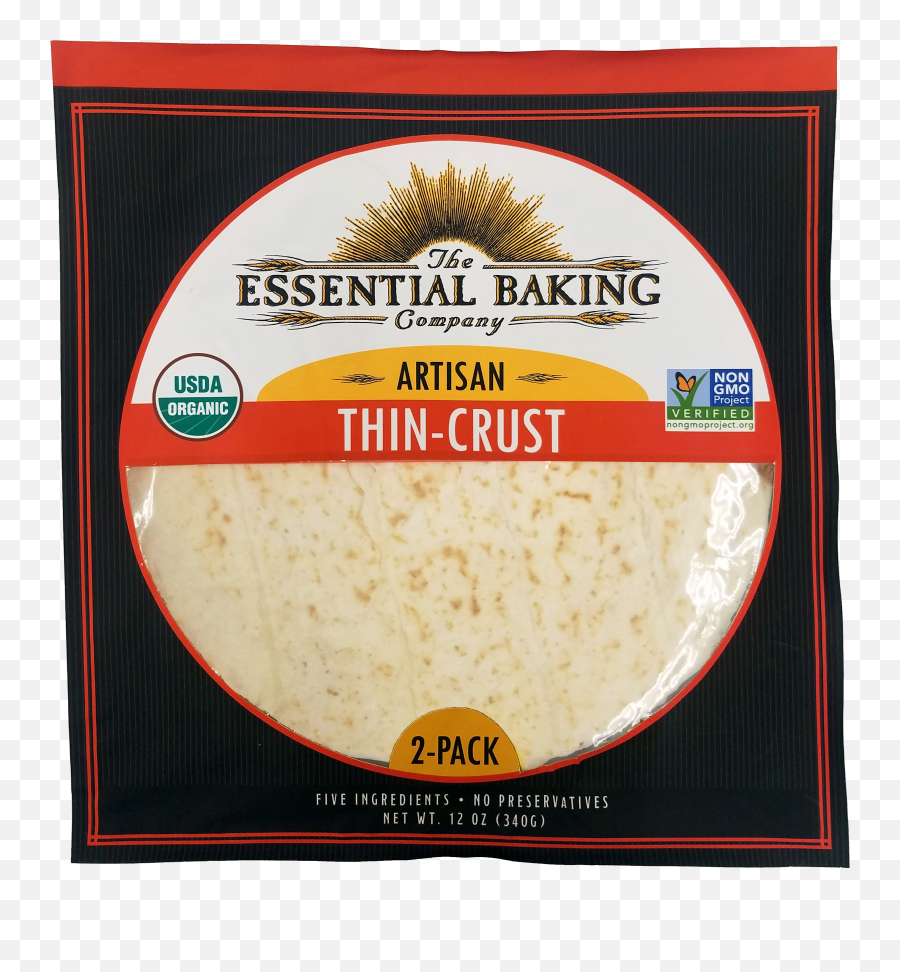 Essential Organic Pizza Crust - Thin Case Of 10 Png,Pizza Transparent