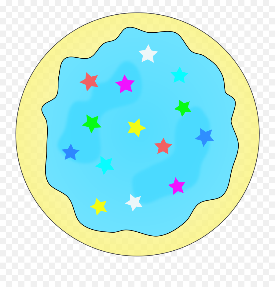 Clipart Blue Sugar Cookie - Star And Moon Stencil Png,Cookie Clipart Png