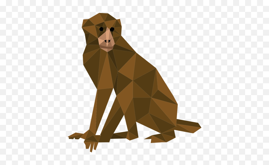 Capuchin Monkey Low Poly - Transparent Png U0026 Svg Vector File Monkey Low Poly,Monkey Transparent