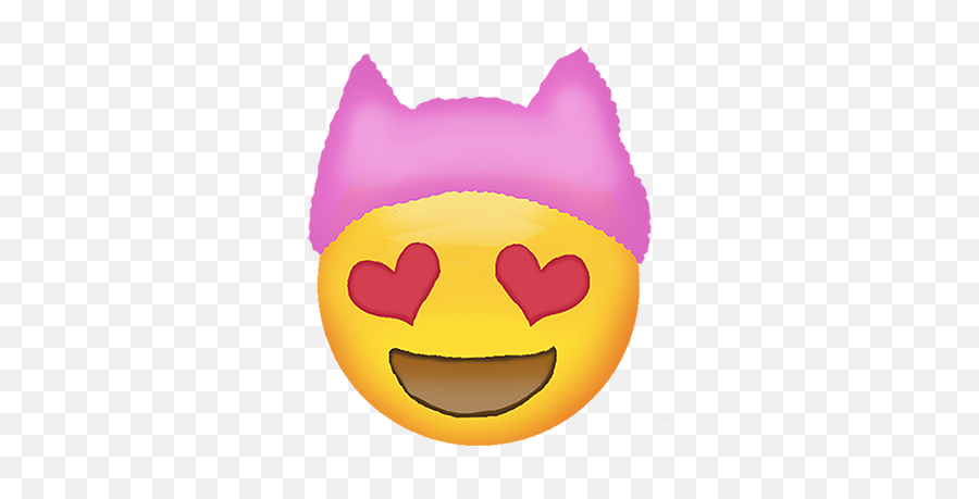 Krista Suhu2019s Pink Hat Emojis Iphone - Krista Suh Happy Png,Heart Eye Emoji Transparent