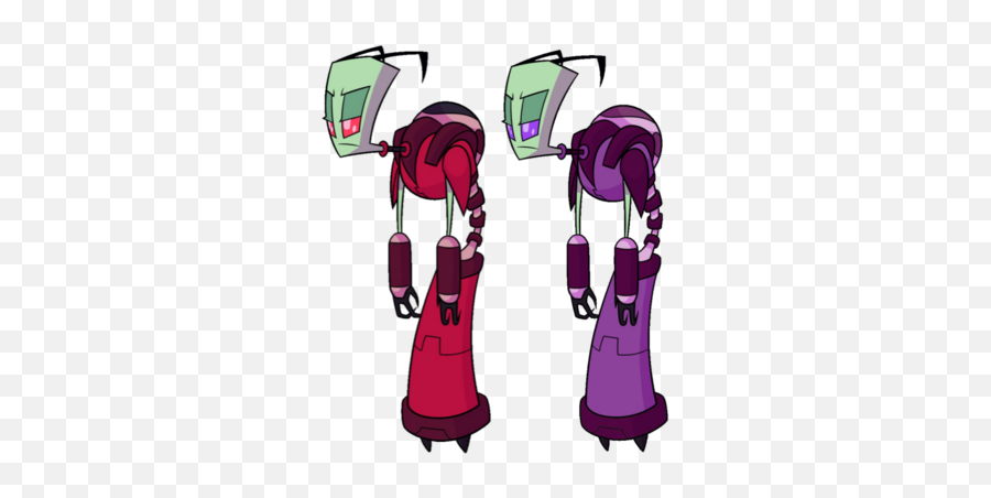 Invader Zim Zipper Pulls Wmatching Buttons - Invader Zim Tallest Purple Png,Invader Zim Png