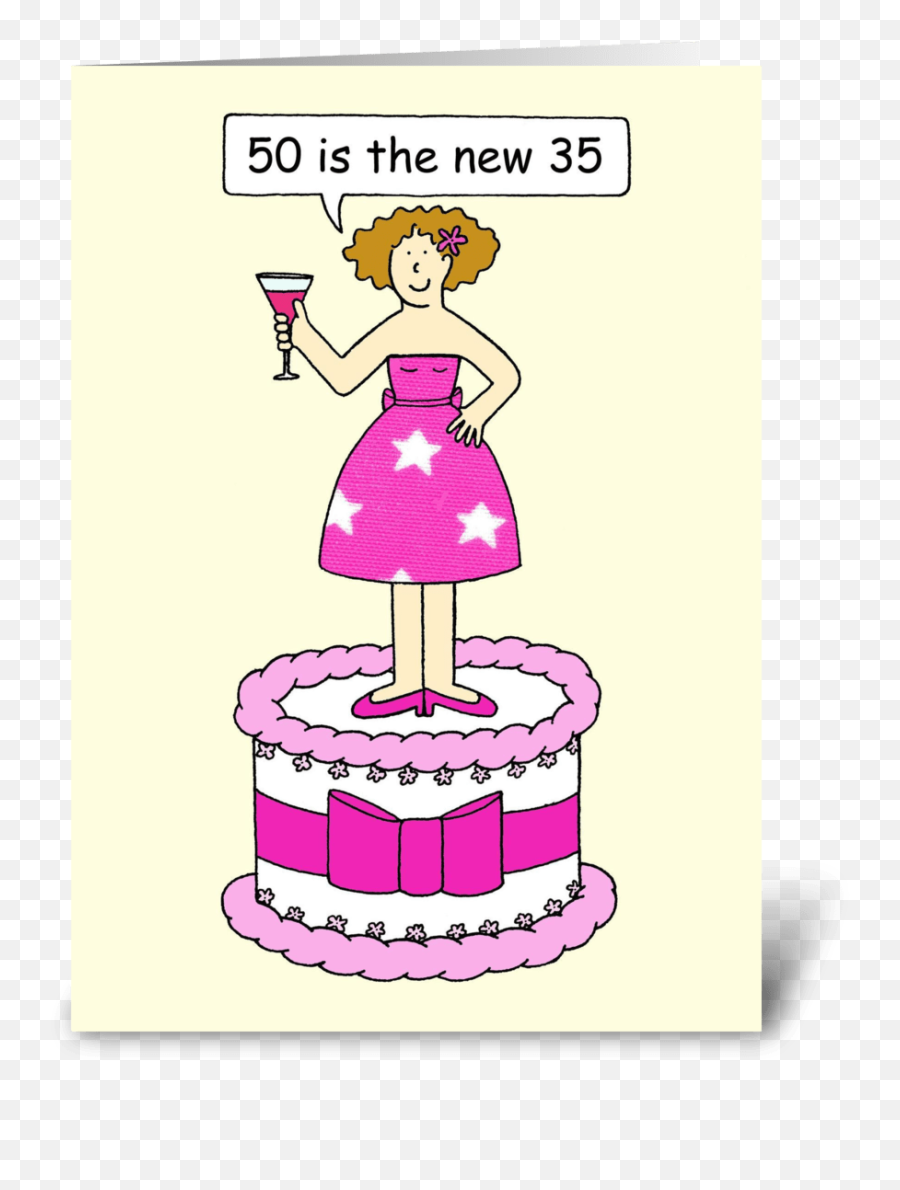 50th Birthday Cartoon Humor For Her - 50th Birthday Card For Woman Png,50th  Birthday Png - free transparent png images 