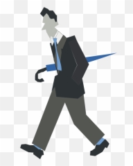 Man Walking Clipart - Cartoon Transparent png