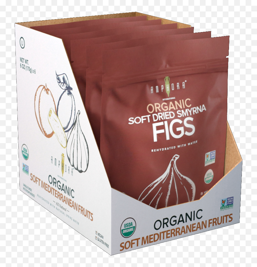 Amphora International Inc Organic Soft Dried Smyrna Figs - Cardboard Packaging Png,Fig Png