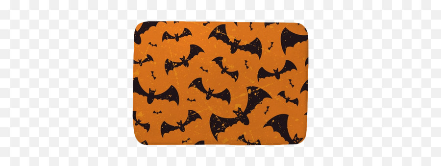 Seamless Halloween Vector Grunge Pattern With Bats Bath Mat U2022 Pixers - We Live To Change Black Bats White Background Png,Halloween Bats Png