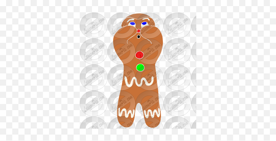 Shy Gingerbread Man Stencil For Classroom Therapy Use - Soft Png,Gingerbread Man Transparent