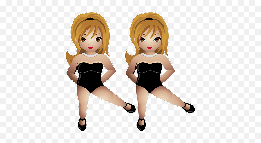 Dancing Twins Emoji Get Your - For Women Png,Dancing Emoji Png