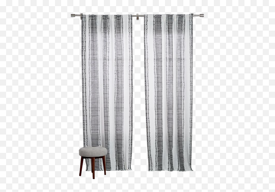 Striped Ikat Curtain - Slate 108 West Elm Striped Ikat Curtain Png,Modern Wood Twitter Icon 24x24 Png