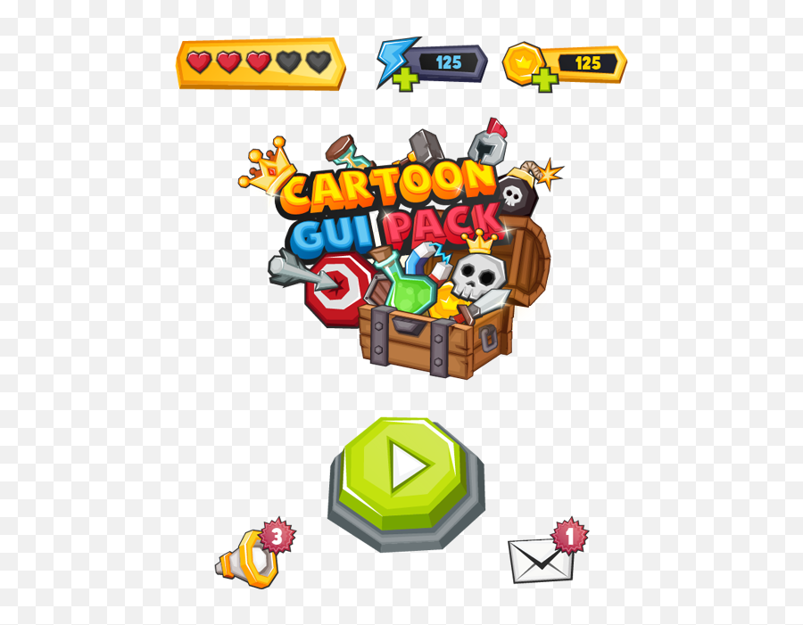 Cartoon Gui Pack - Cartoon Gui Pack Png,Geometry Dash 100 Chests Icon