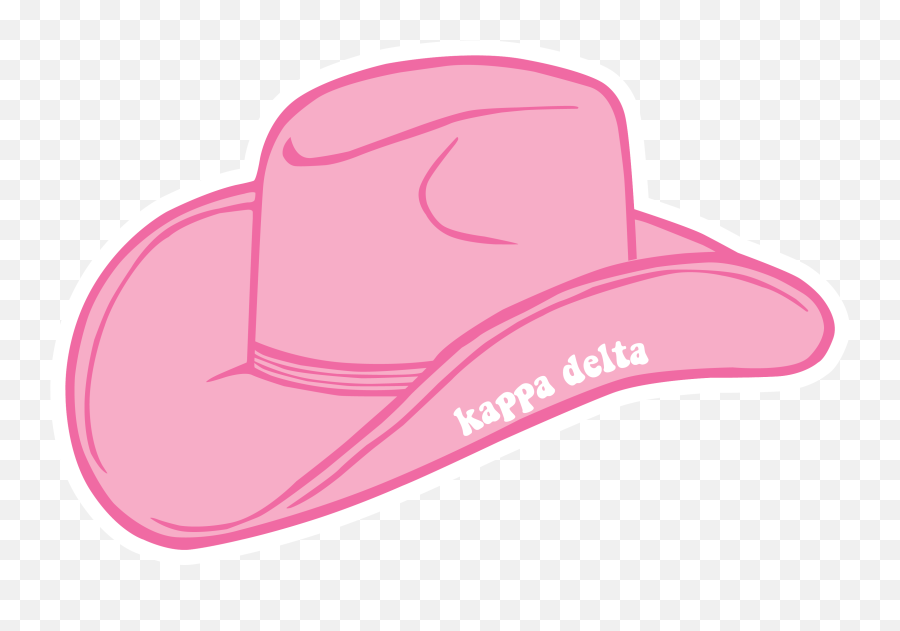 Kappa Delta Cowboy Hat Sticker Lkbstickersss - Cowboy Hat Drawing Png,Kappa Icon