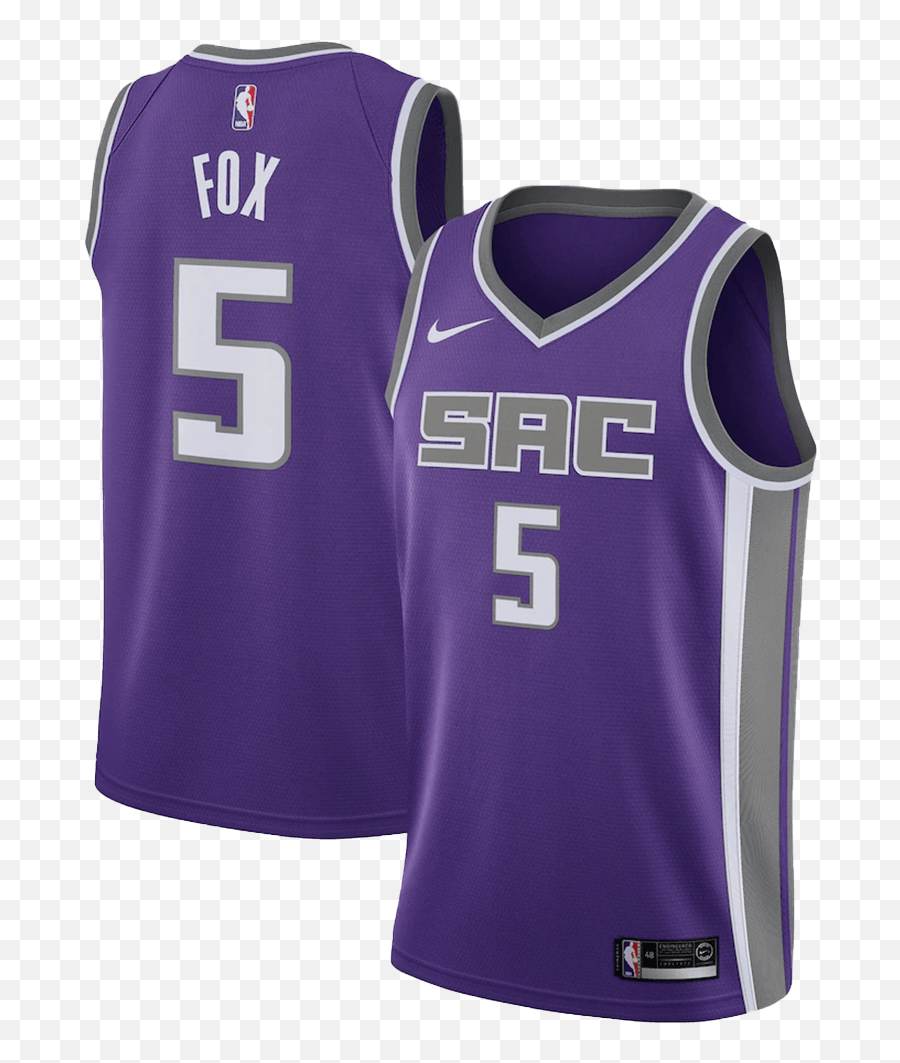 Sacramento Kings Deu0027aaron Fox 5 Nike Purple Swingman Nba - Sacramento Kings Jersey Png,Icon Sportswear