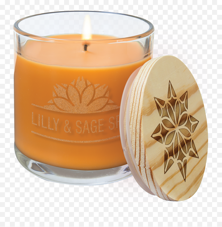 Bright Citrus Candle In Glass Jar With Wood Lid 14oz - Laser Engraving And Candles Png,Tc Icon 243