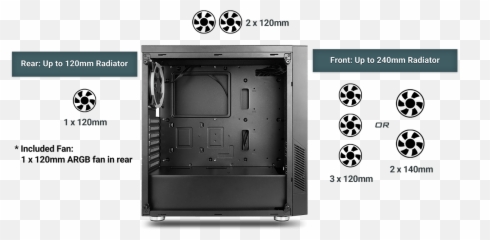 Nx300 Black Is The Best Atx Tower Pc Case With Argb Front - Antec Nx300 png