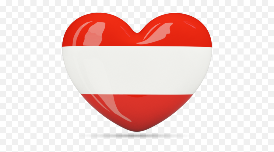 Heart Icon Illustration Of Flag Austria - Bandera De Paraguay En Forma De Corazon Png,Heart Icon Images