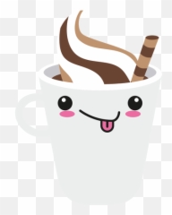 Tongue Out Kawaii Face Coffee - Transparent PNG u0026 SVG vector Cafe Kawaii Png