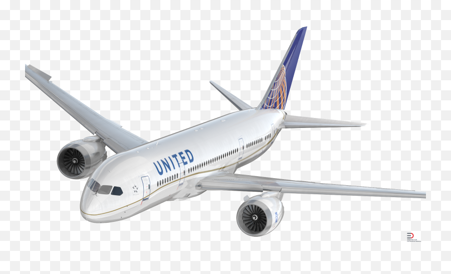 United Airlines Rigged Royalty Free 3d - United Airlines Airplane Transparent Png,Boeing Png