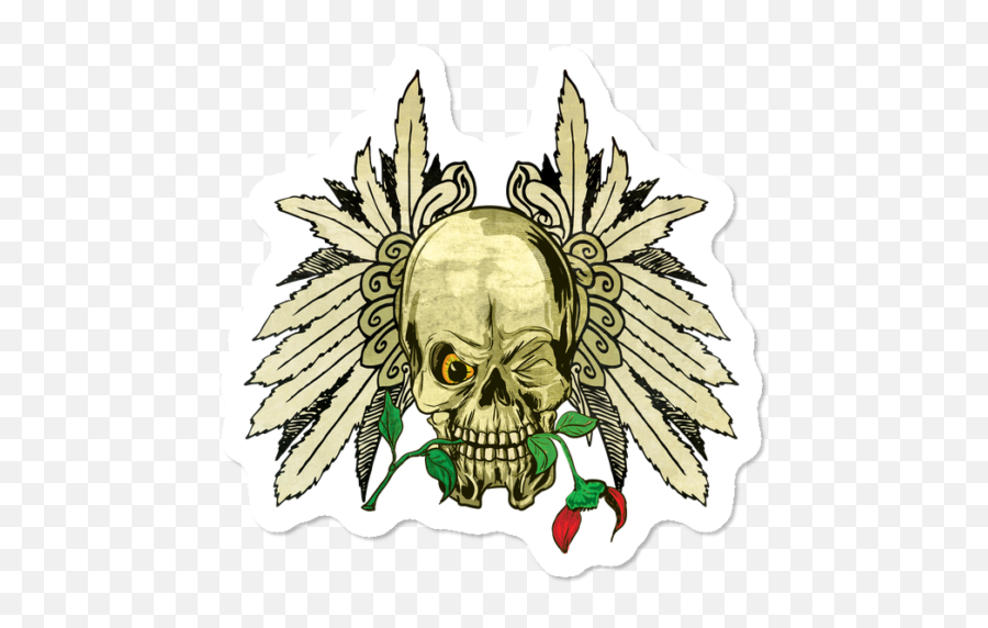 Skull With Wings And Dead Rose - Skull Png,Dead Rose Png