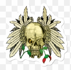 Skull With Wings And Dead Rose - Skull Png,Dead Rose Png