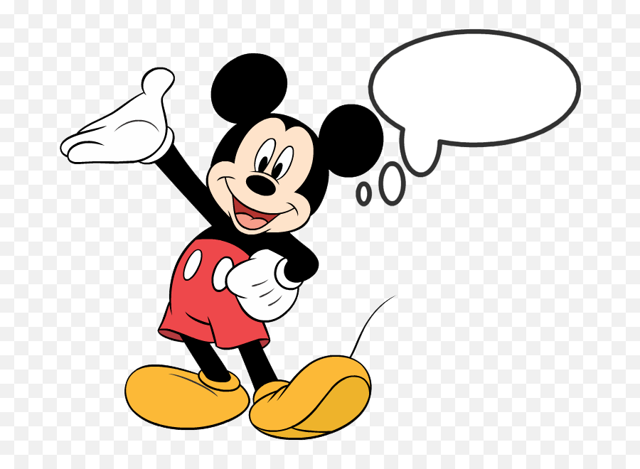Mickey Speech Bubble Mouse Disney Word Png