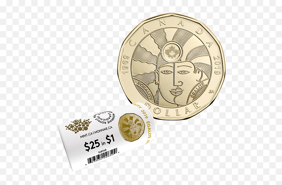 2019 1 Equality Special Wrap Roll The Royal Canadian - 2019 Canadian Dollar Coin Png,Money Roll Png