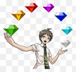 Hahahahahahaha You Mean The Chaos Emeralds - Hajime Hinata Blushing Sprite Png,Chaos Emerald Png