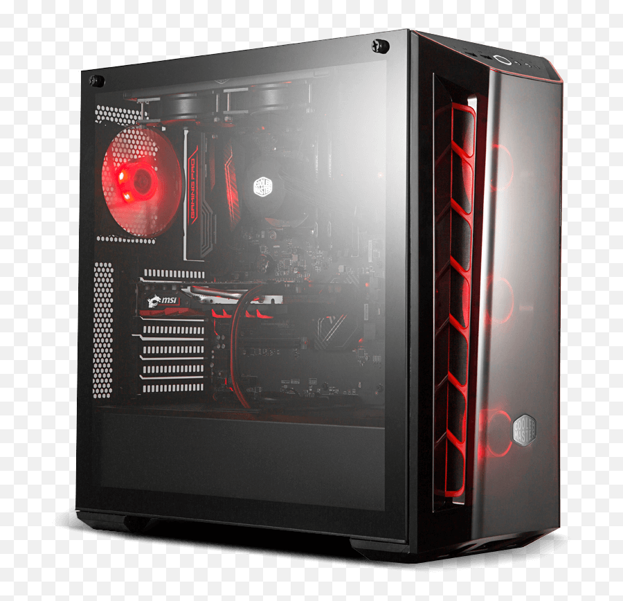 Helix Affordable High Performance Gaming Pc Utopia Computers - Boitier Cooler Master Rouge Png,Gaming Pc Png