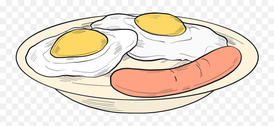 Fried Eggs With Sausage Clipart Free Download Transparent - Clip Art Png,Fried Eggs Png