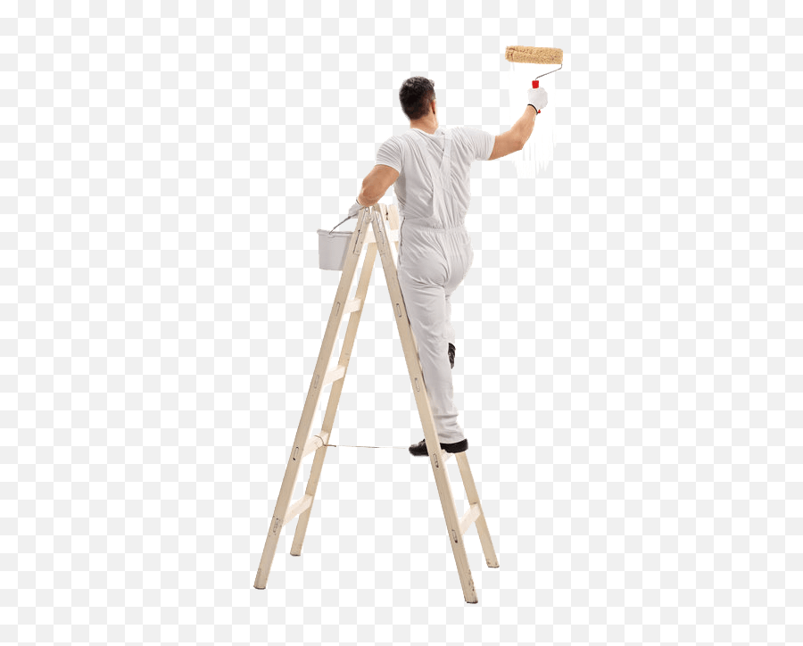Download Hd Man - Nicepngcom Man On Ladder Png,Ladder Png
