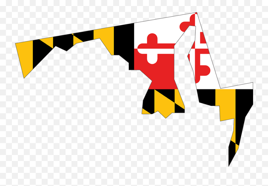 Maryland State Usa - Maryland Flag In State Png,Maryland Flag Png