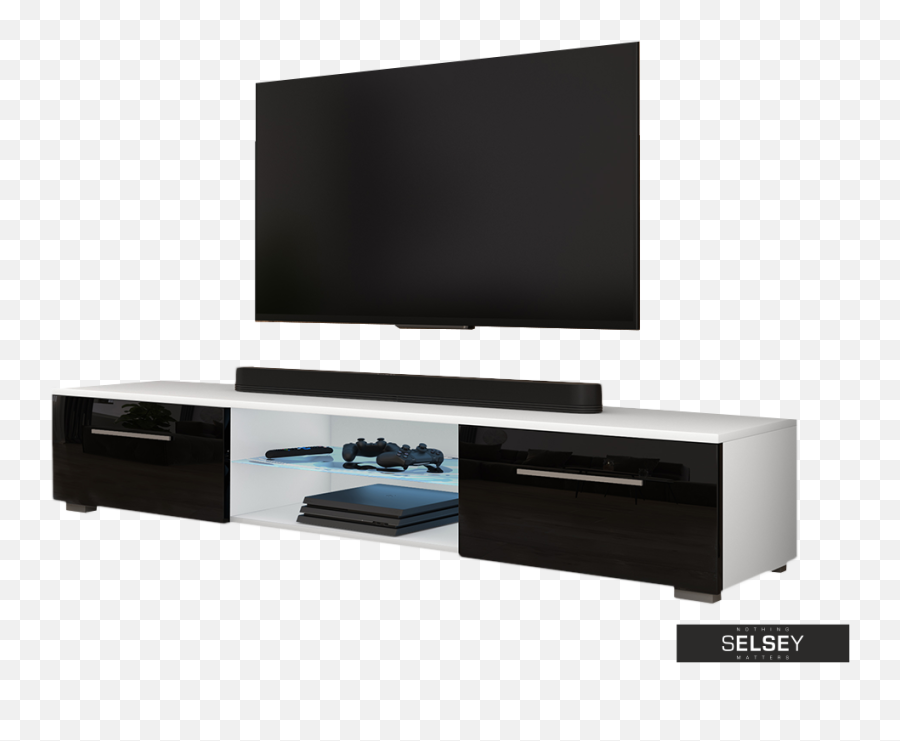 Syvis Modern Tv Stand 140 Cm - Modern Tv Stands Black Png,Tv Stand Png
