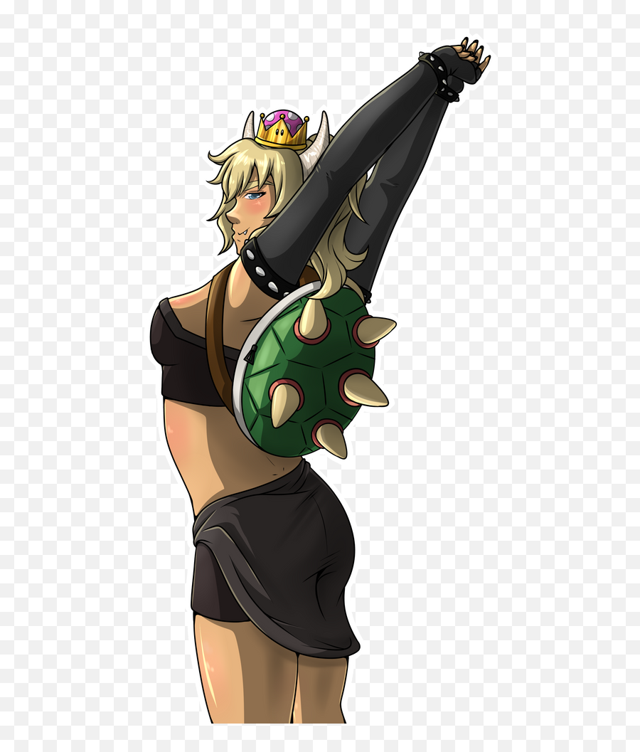Bowsette White Version Sticker By Bettypico - White 3x3 Fictional Character Png,Bowsette Png