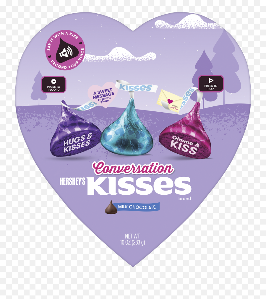 Download Hersheyu0027s Kisses Brand Milk Chocolate Conversation - Hershey Kisses Valentines Png,Hershey Kiss Logo