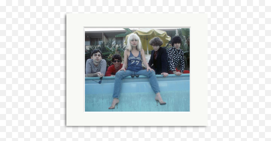 Blondie Group Shot In Swimming Pool - Leisure Png,Debbie Harry Fashion Icon