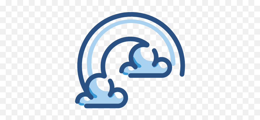 Cloudy Weather Rainbow Forecast Icon Png Folder