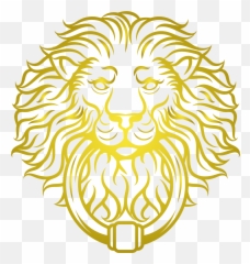 Golden Lion Head Vector Png Download - Logo