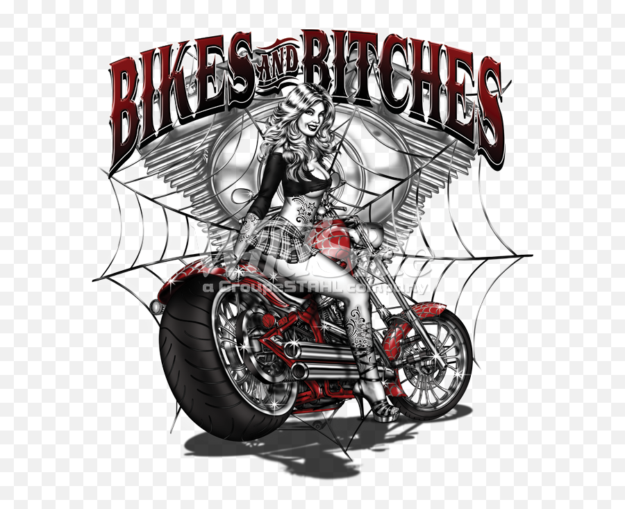 Girl Motorcycle Clipart Images Gallery F 949306 - Png Biker Girl Pin Up Tattoo,Motorcycle Clipart Png