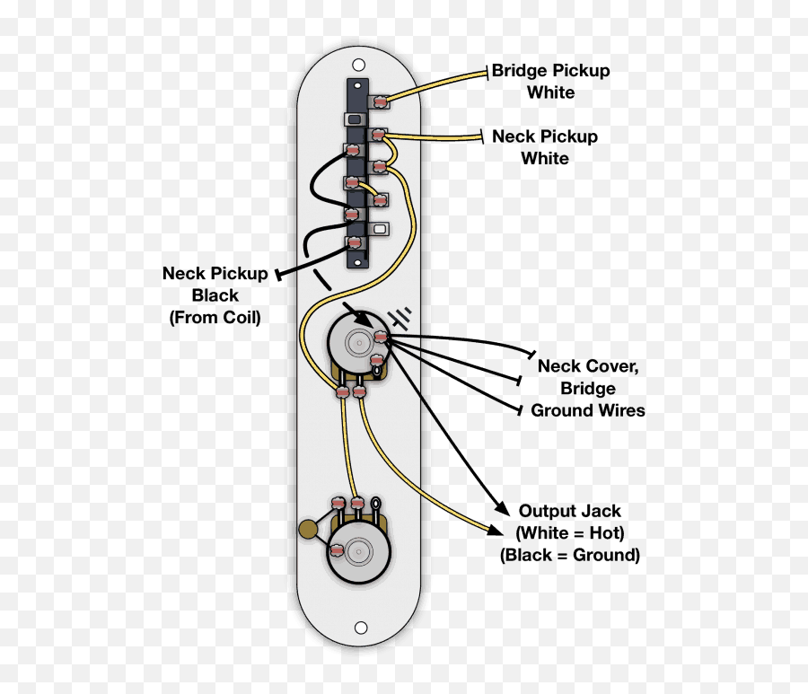 4 Way Switching For Telecaster - Telecaster 4 Way Switch Wiring Png,Vintage Vs6 Icon Jr