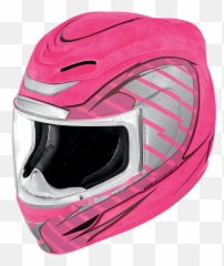 Icon Airmada Volare Full Face Motorcycle Helmet - HiViz Pink png