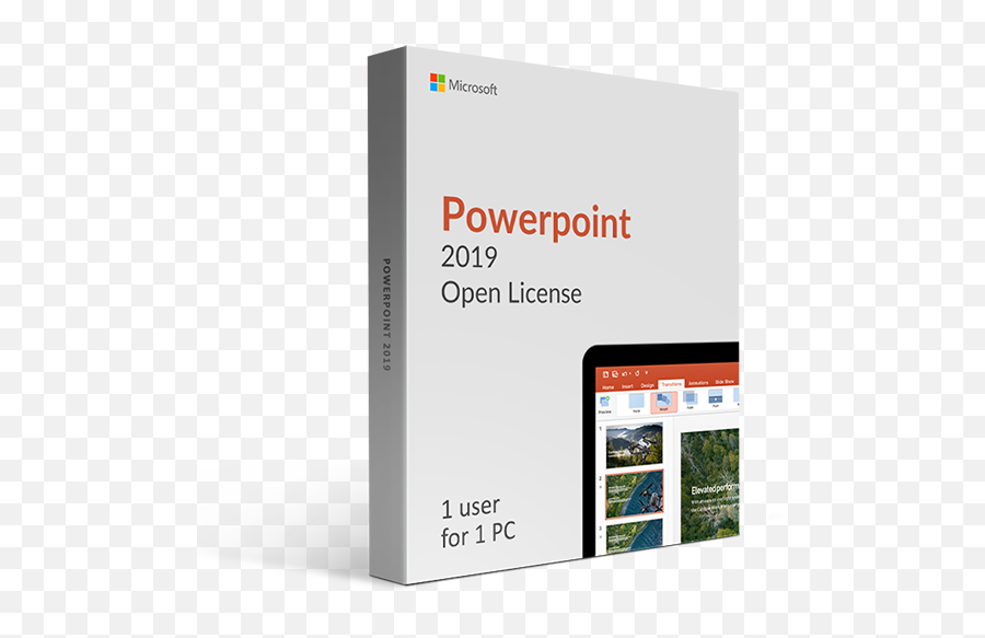 Microsoft Powerpoint 2019 Open License - Vertical Png,Powerpoint Desktop Icon